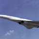 The Tupolev Tu-144LL supersonic flying laboratory flies over the Zhukovsky Air Development Center near Moscow, Russia in 1988 (NASA)